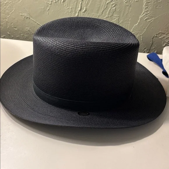 The lawman cowboy fedora hat navy blue 7 5/8 genuine Milan